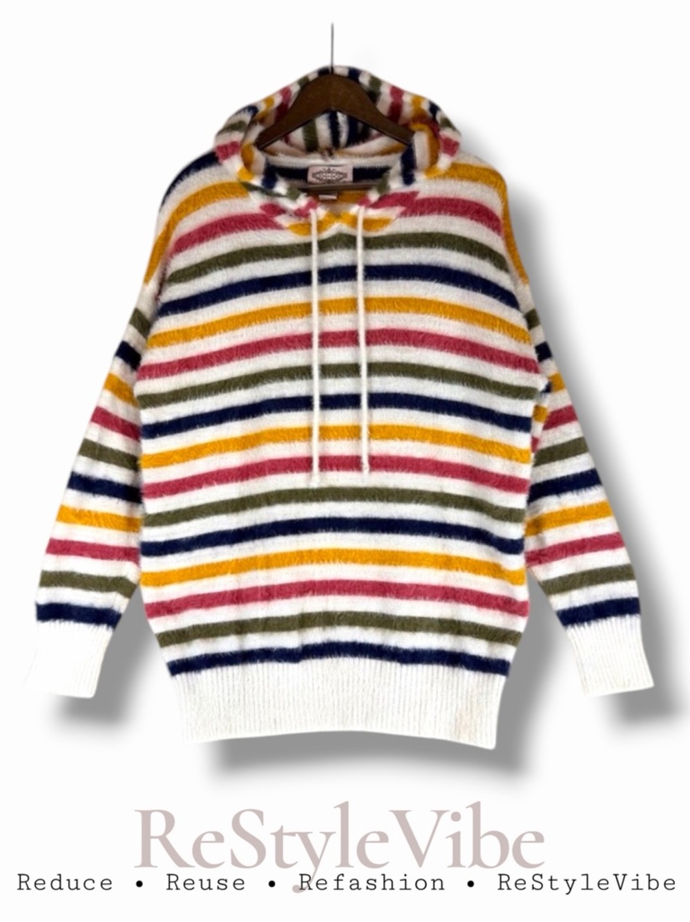 OLIVER by ESCIO X ANTHROPOLOGIE Women’s Size M Sweater Pullover Striped Hoodie
